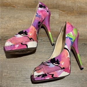Jimmy Choo Lira printed platform pumps